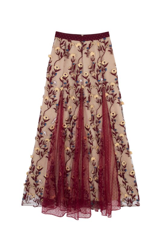 Floral Lace Long Skirt
