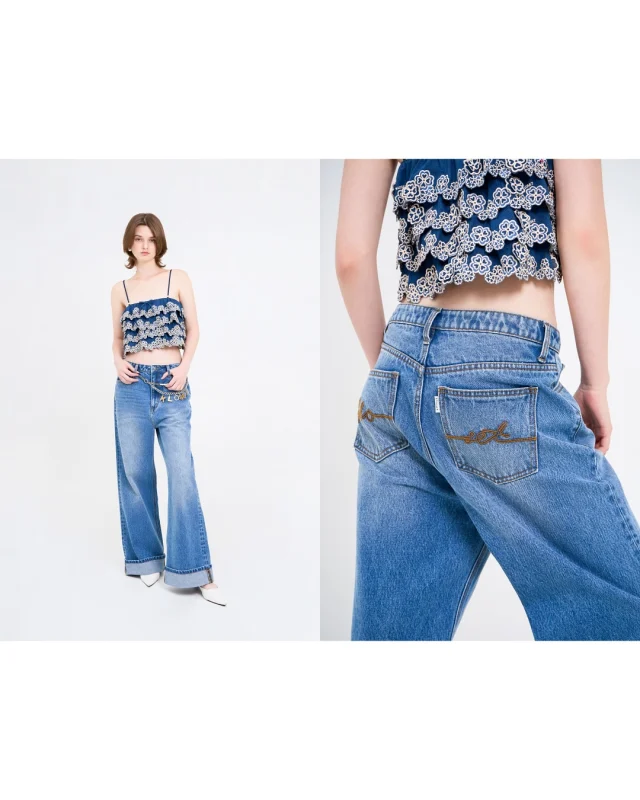 Denim that stands wide and tall.  #klosetSS25 #WhenWeWereYoung