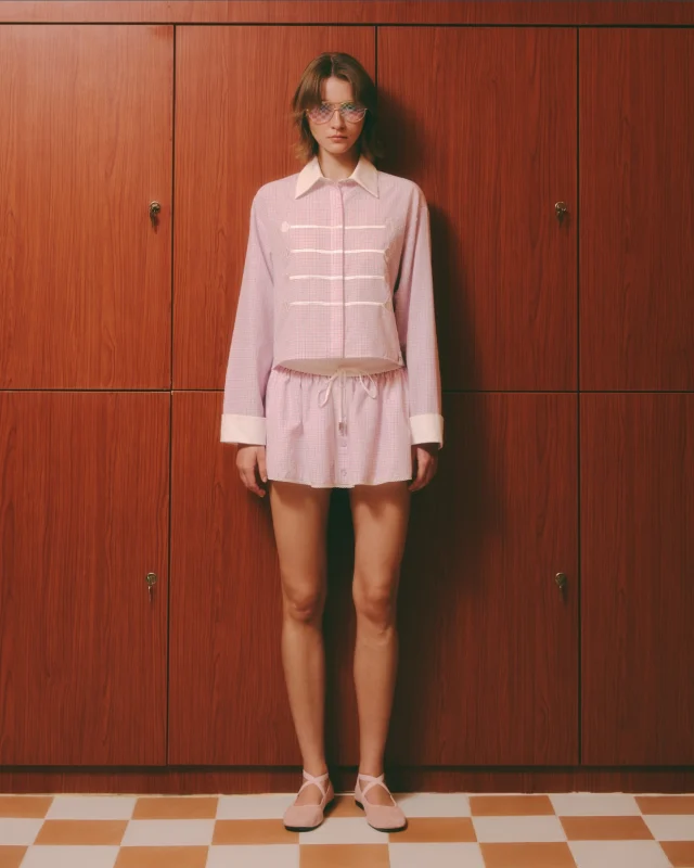 A softer take on the classic marching band uniform, blending youthful energy with delicate details.
Kloset Harmony Shirt and Skirt available now at all kloset stores.  #KlosetLS26
#KlosetAtYourBest