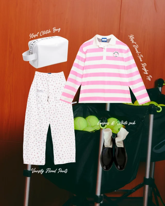 Meet the new favorite.
Our best-loved Varsity Floral Pants are now restocked in a fresh Pink colorway. Pair them with the Dual-Tone Rugby Top for an effortless sporty-chic look.  #KlosetLS26
#KlosetAtYourBest