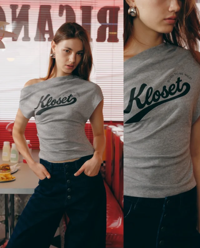 An unexpected angle on an everyday essential.
Kloset One-shoulder Tee now available.  #KlosetLS26
#KlosetGimmeMore